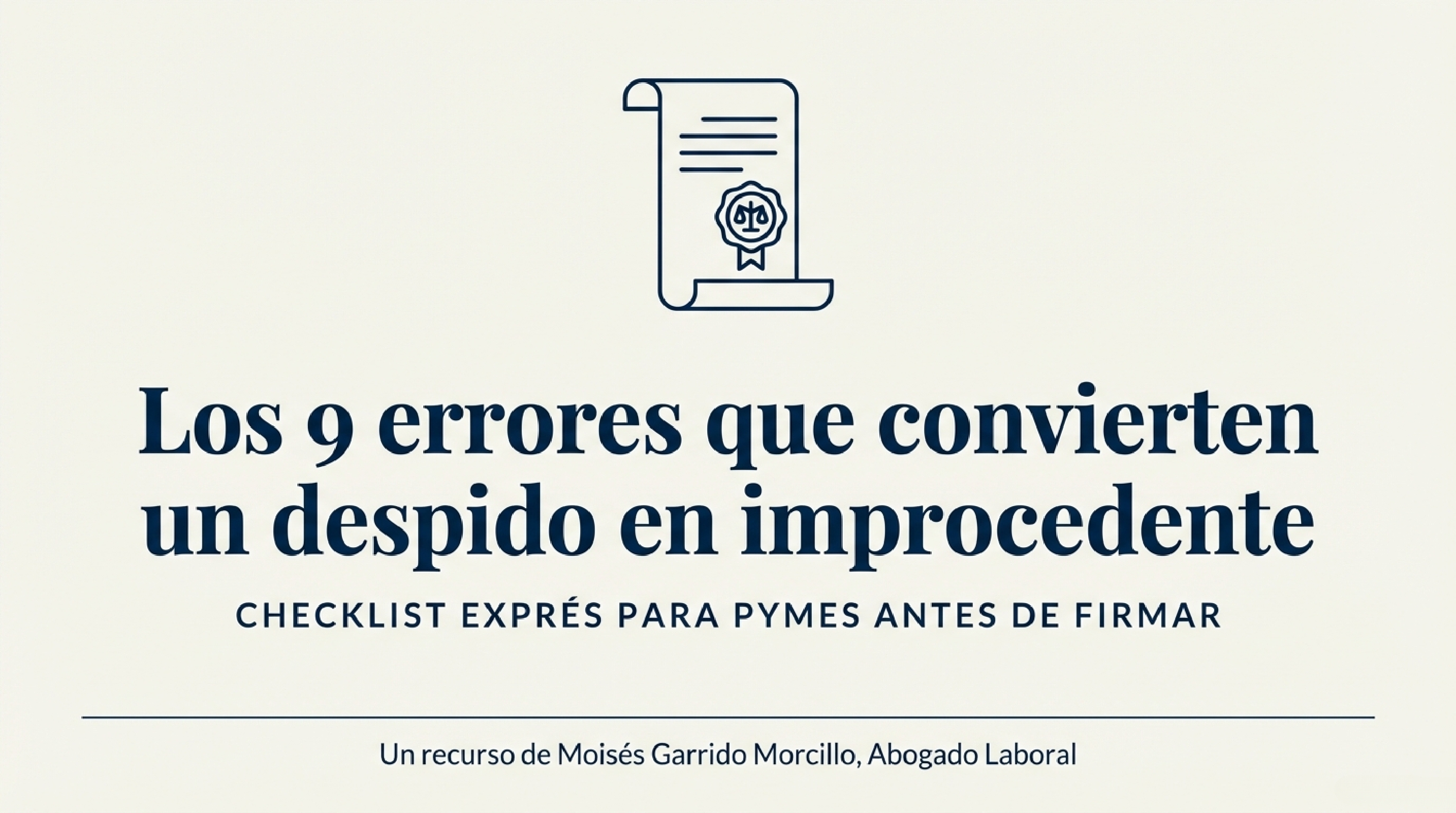 Los 9 errores que convierten un despido en improcedente — checklist